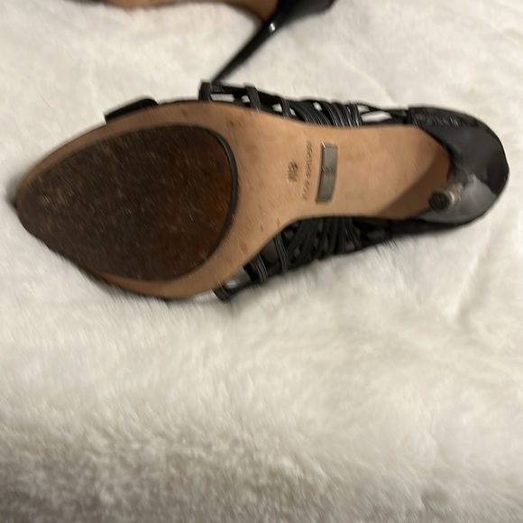 Badgley Mischka Strappy Glitter Heels - Picture 3 of 7